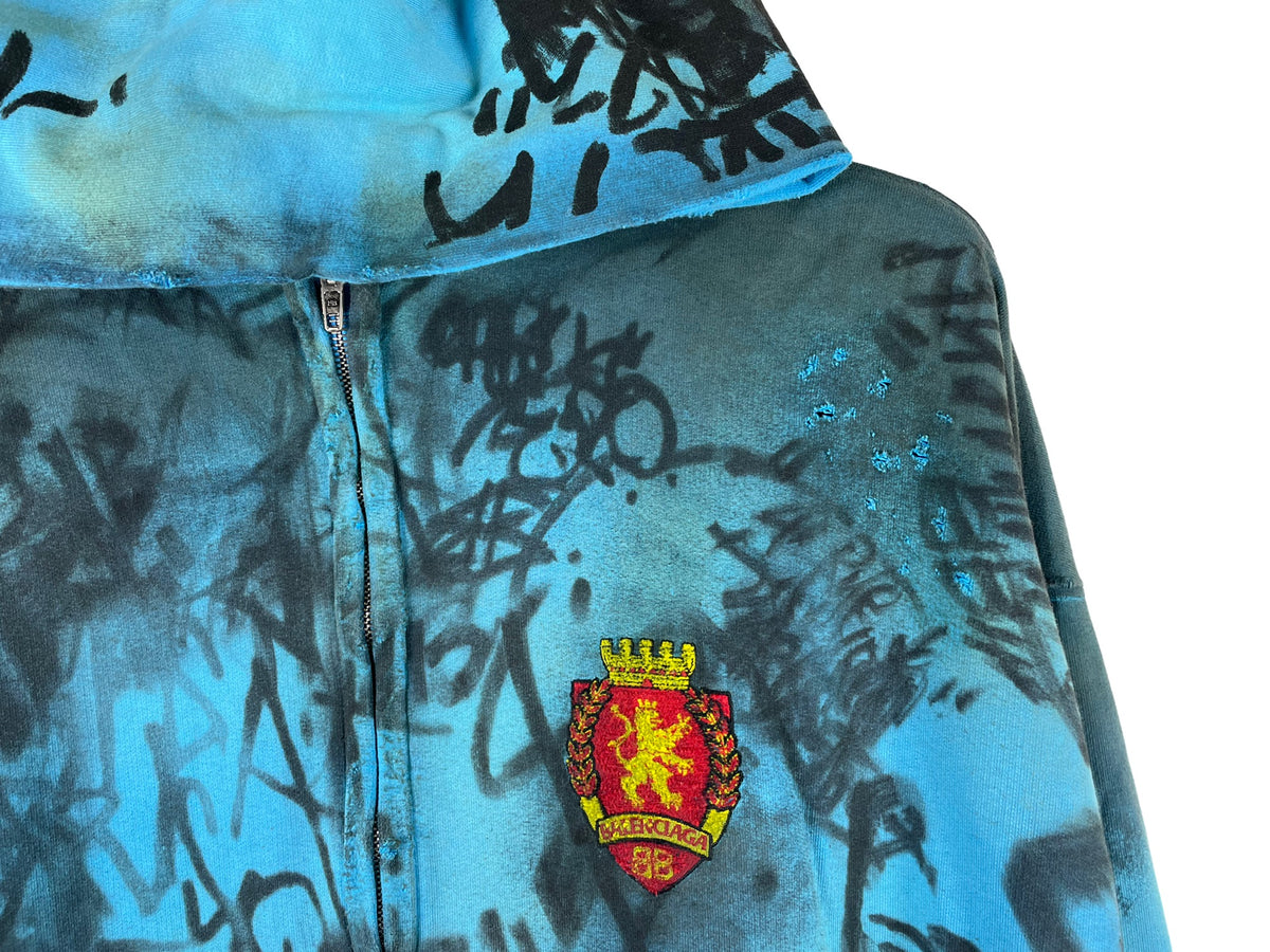 Balenciaga SS23 Graffiti Skater Zip-up Hoodie