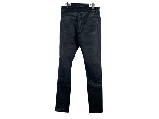 Amiri Waxed Destroyed Skinny Jeans