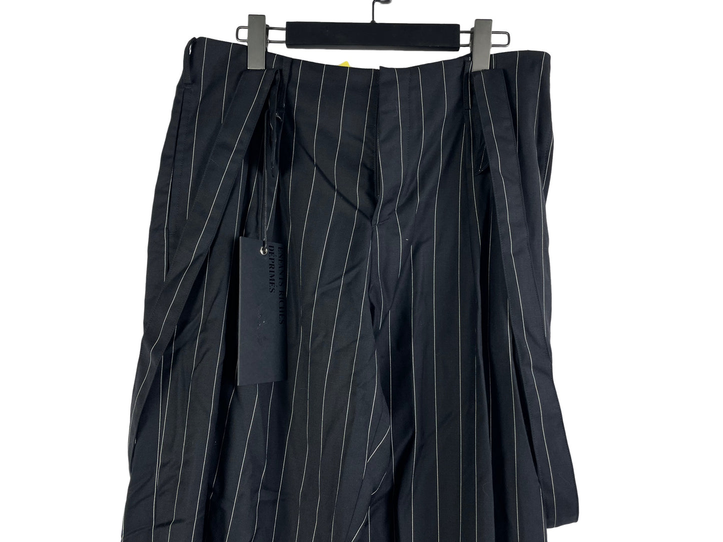 Enfants Riches Déprimes ERD Black Wool Carrot Leg Suspender Trousers FW18