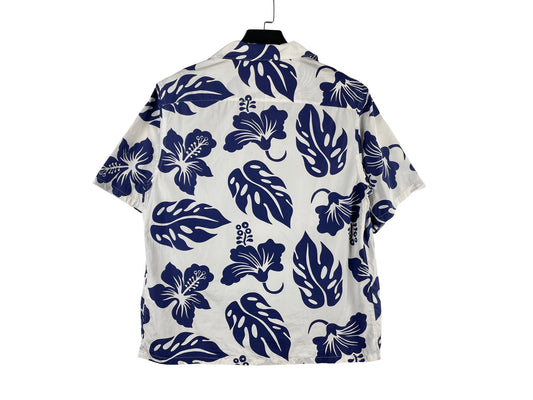 Prada Triangle Logo Monstera Floral Shirt
