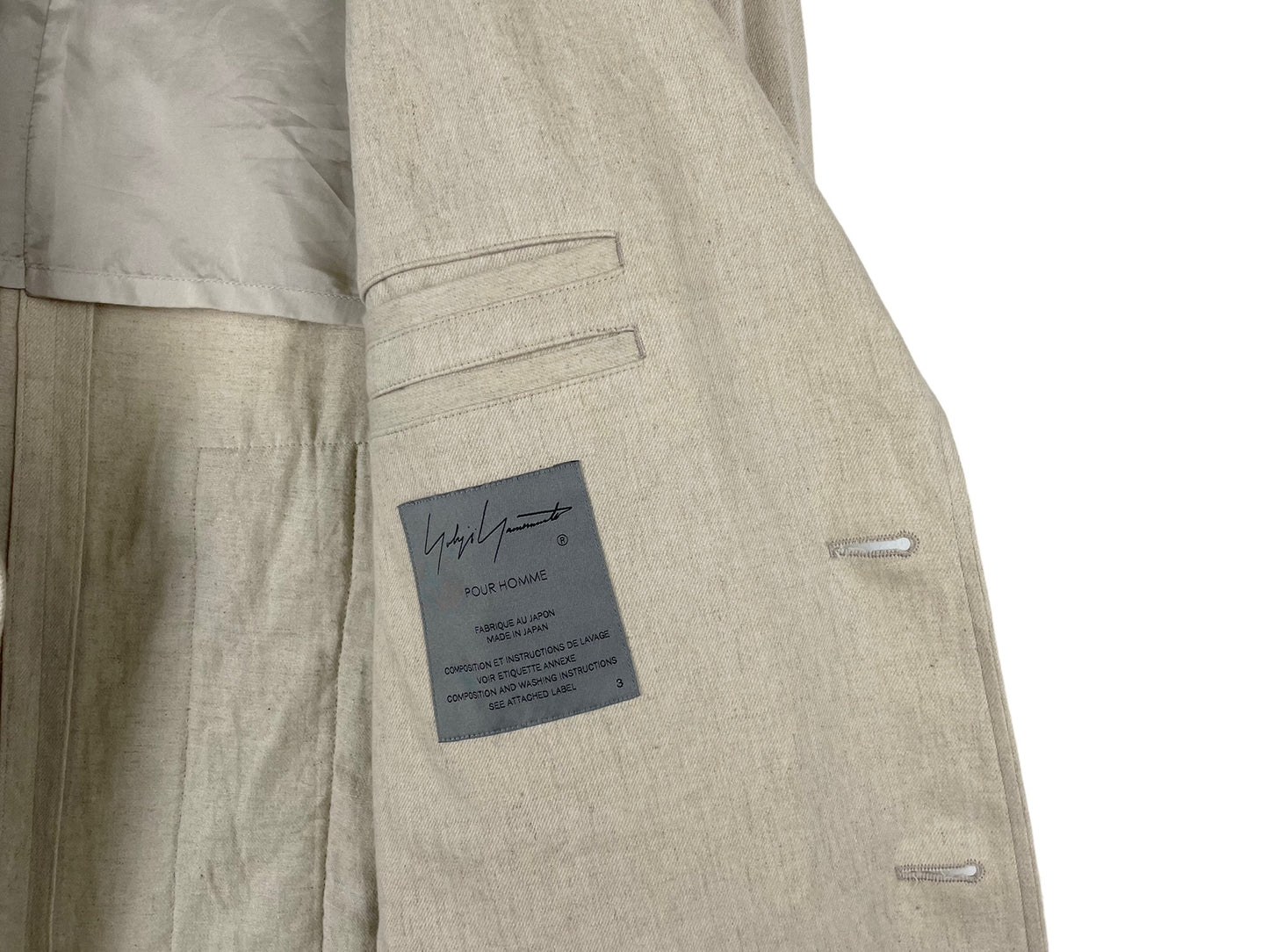 Yohji Yamamoto Patchwork Linen Blazer Jacket