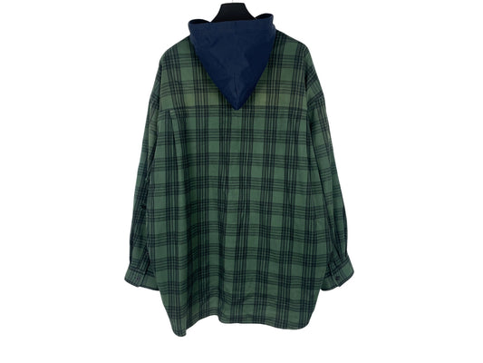 Balenciaga Checked Oversized Hooded Shirts SS24
