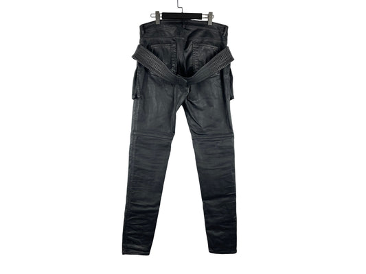 Rick Owens DRKSHDW Waxed Easy Creatch Cut Jeans