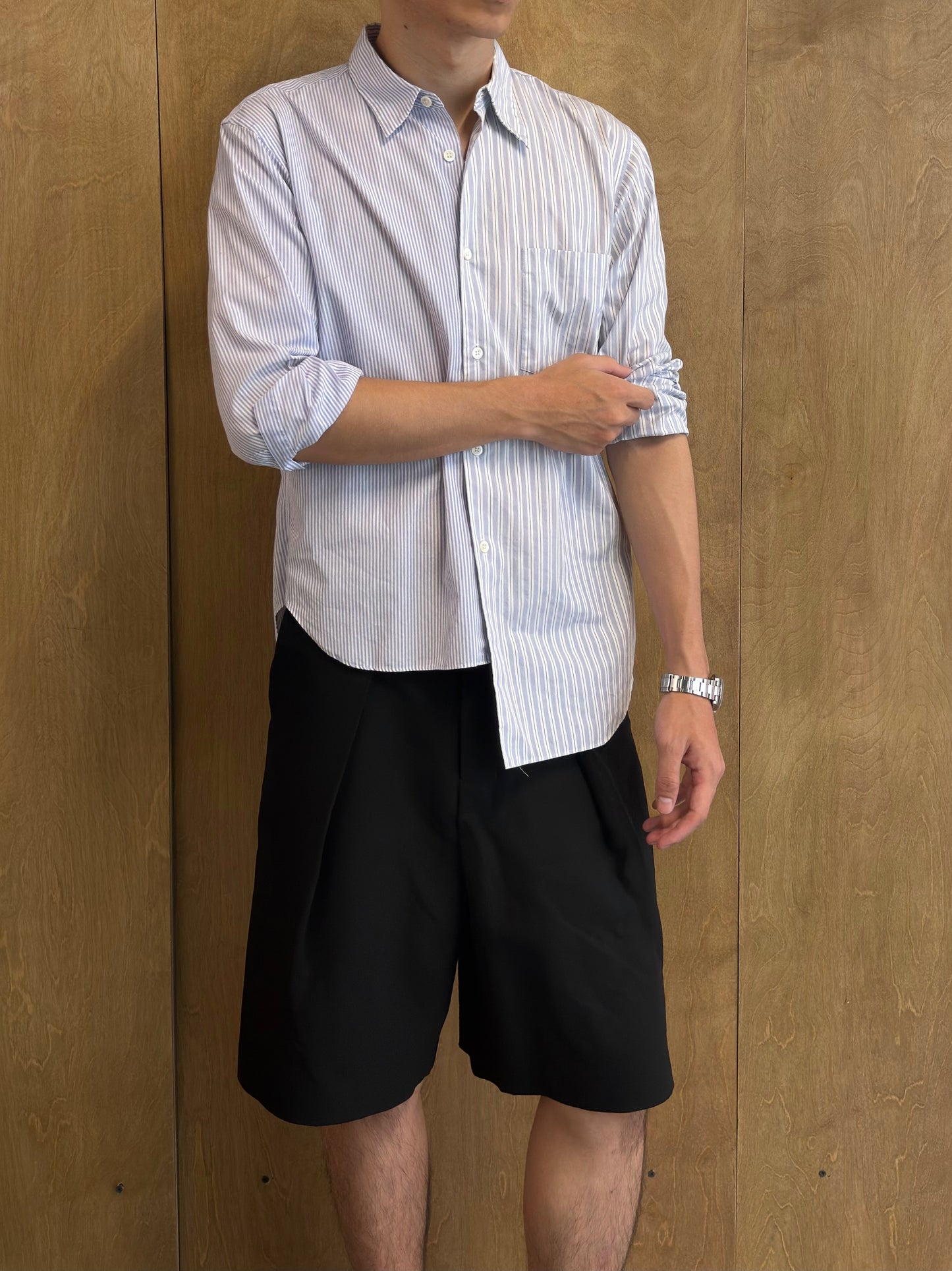 Ami Paris Pleated Bermuda Shorts