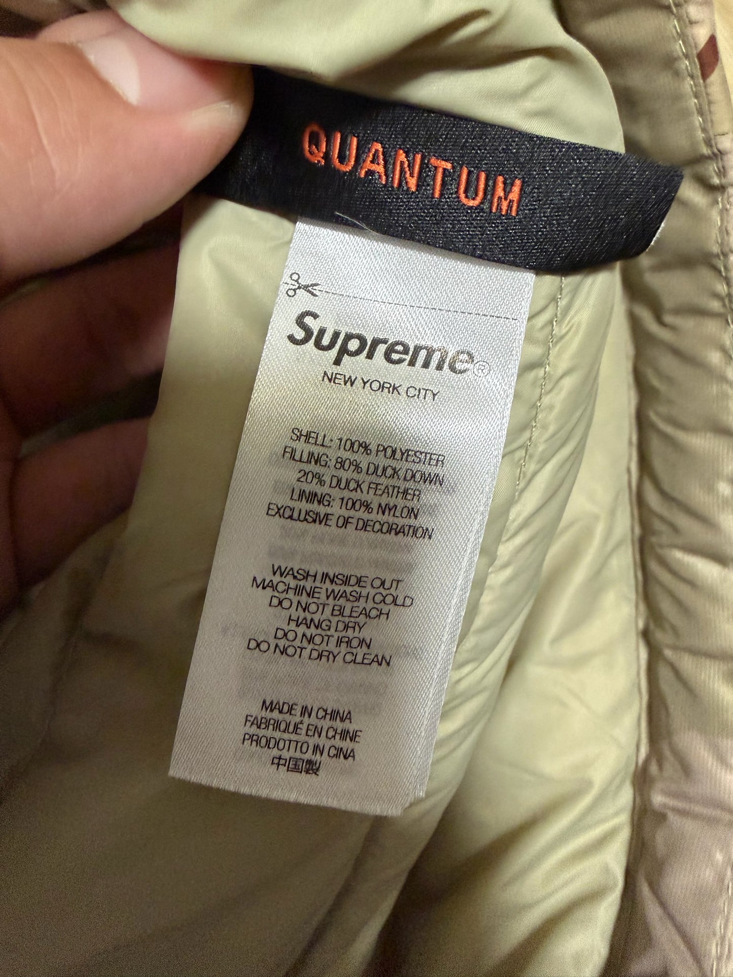 Supreme Micro Down Half Zip Hooded Pullover