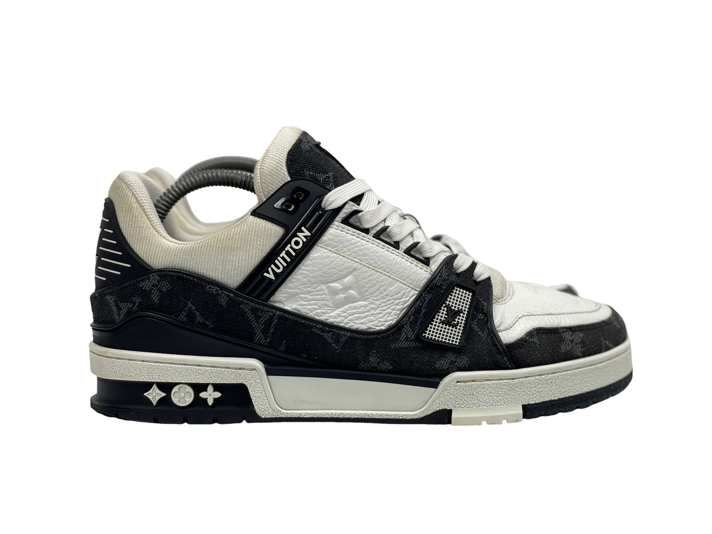 Louis Vuitton Trainer Sneakers Black/White Denim