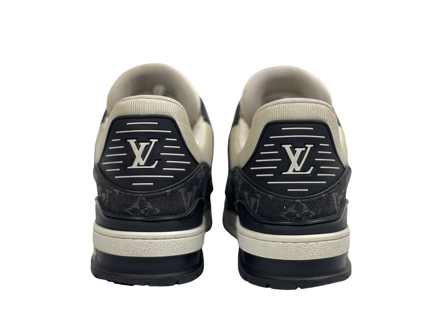 Louis Vuitton Trainer Sneakers Black/White Denim