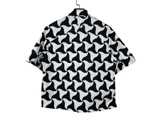 Bottega Veneta SS22 Geometric Print Short-Sleeve Shirt