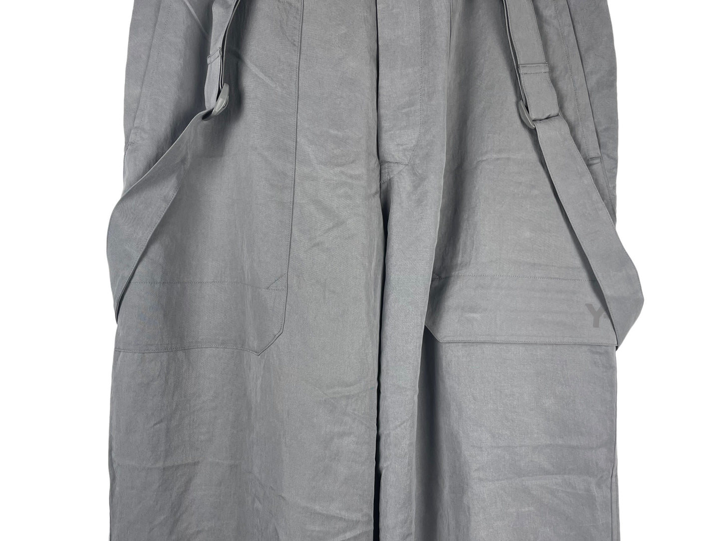 Y-3 Yohji Yamamoto Washed Twill Suspender Pants