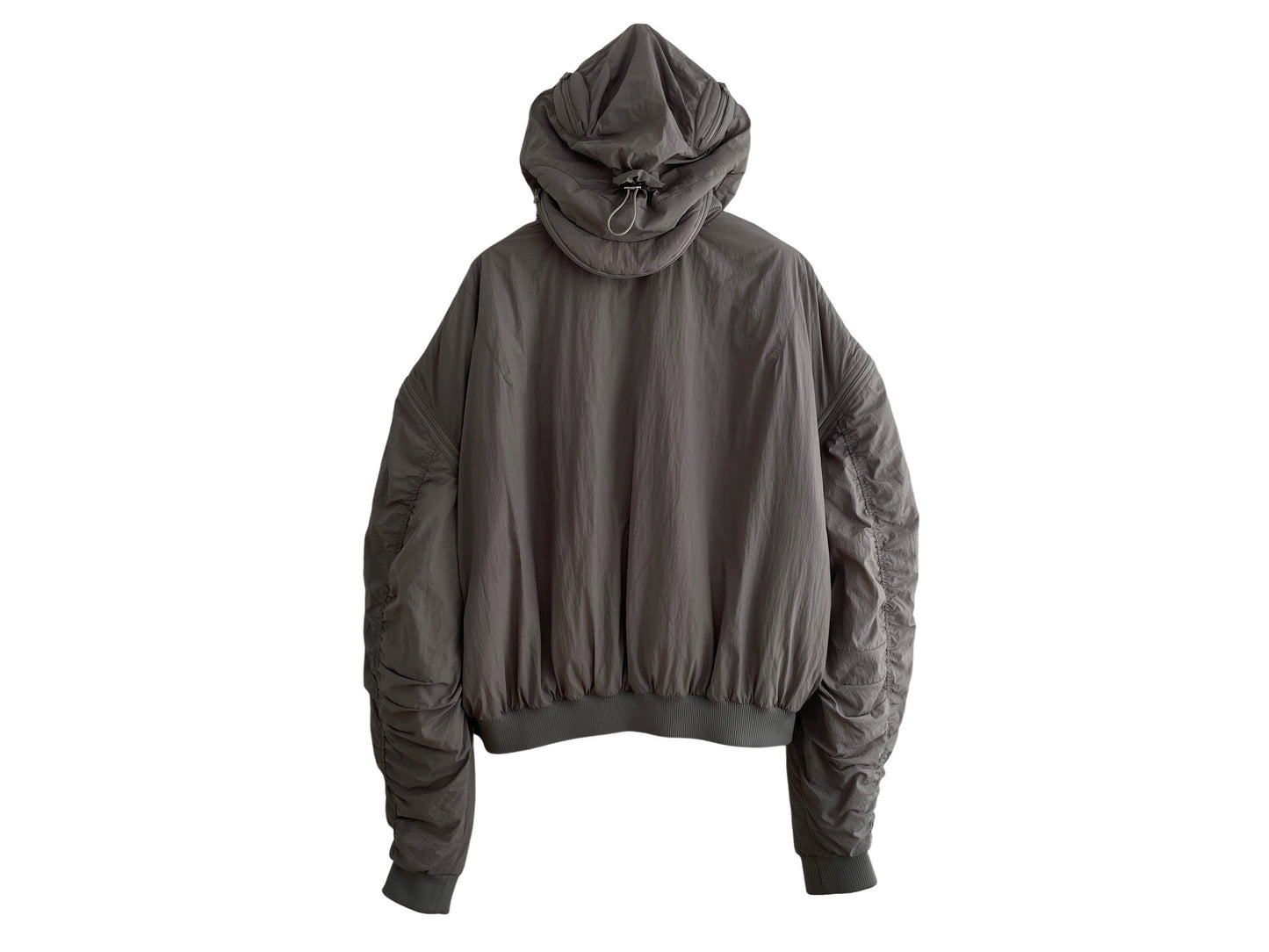 Kusikohc Zipper Hooded Bomber Jacket