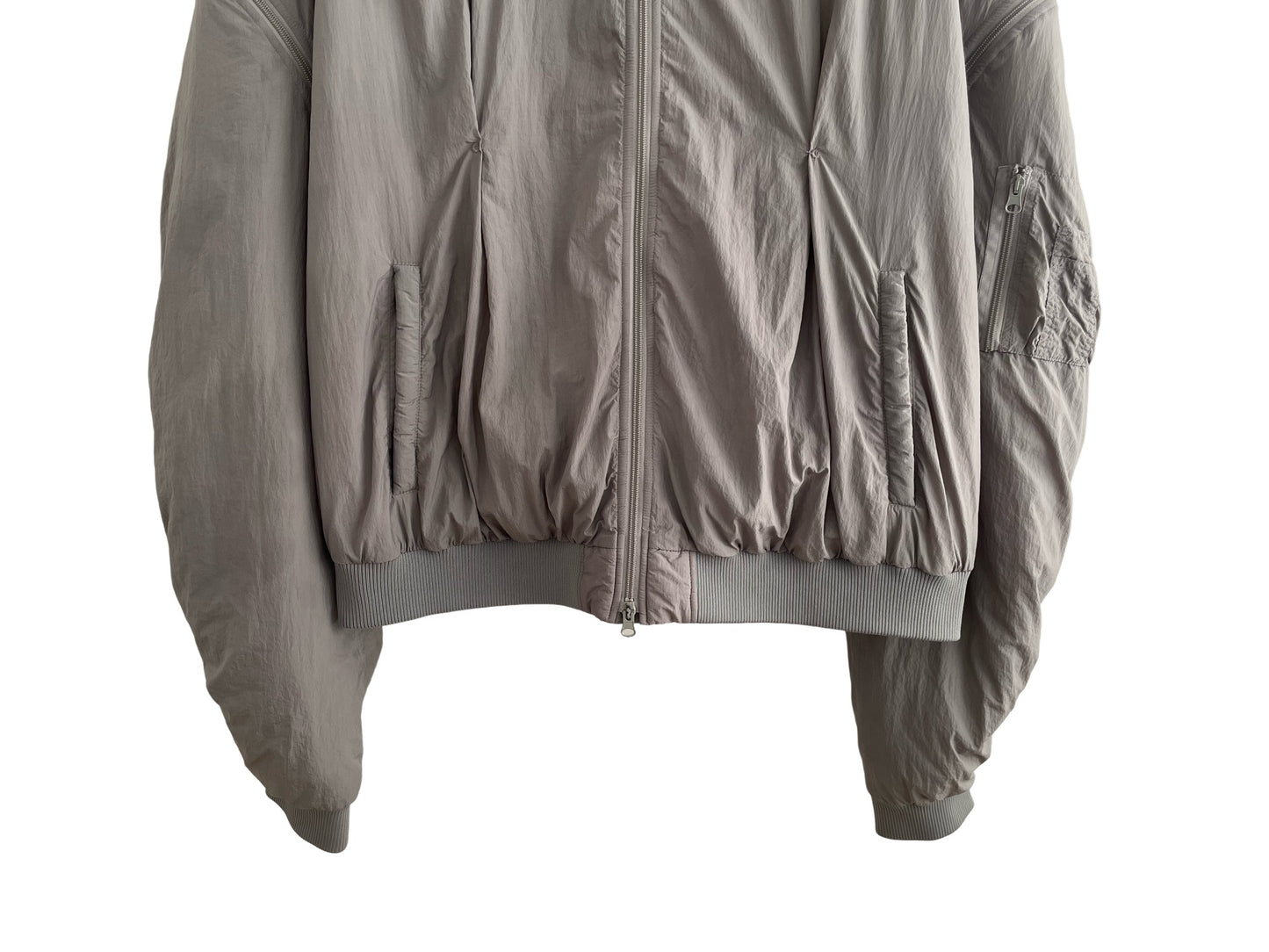Kusikohc Zipper Hooded Bomber Jacket