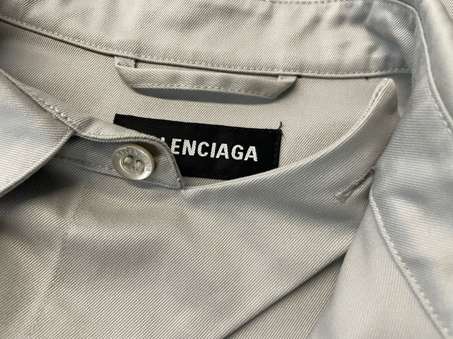Balenciaga Logo Embroidered Overshirt