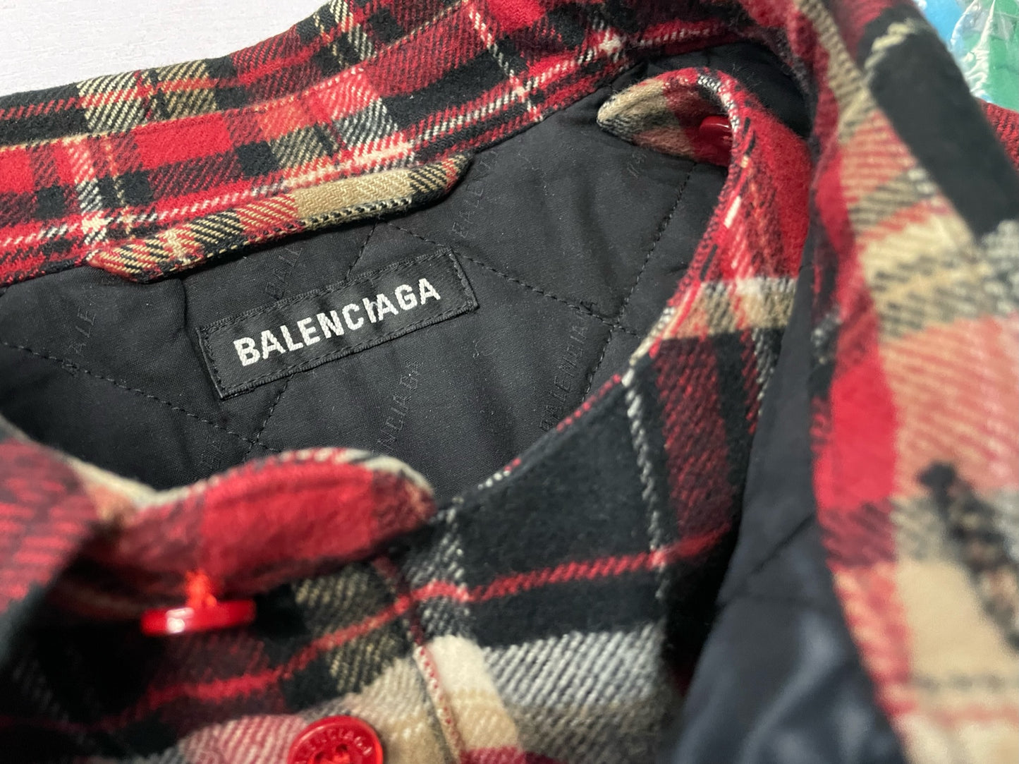 Balenciaga Checked Oversized Shirt