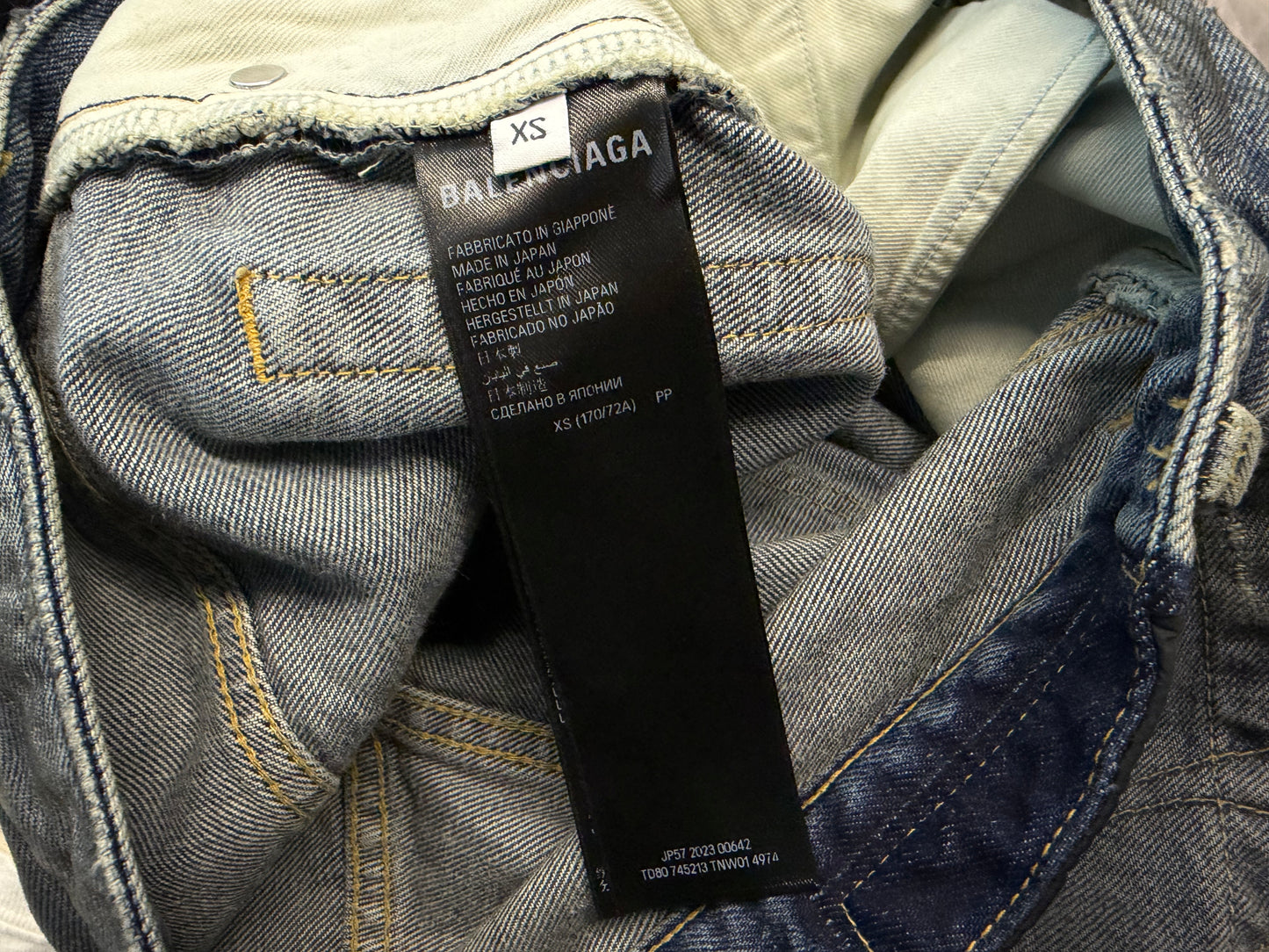 Balenciaga Mud Oil Spilled Destroyed Baggy Jeans SS23