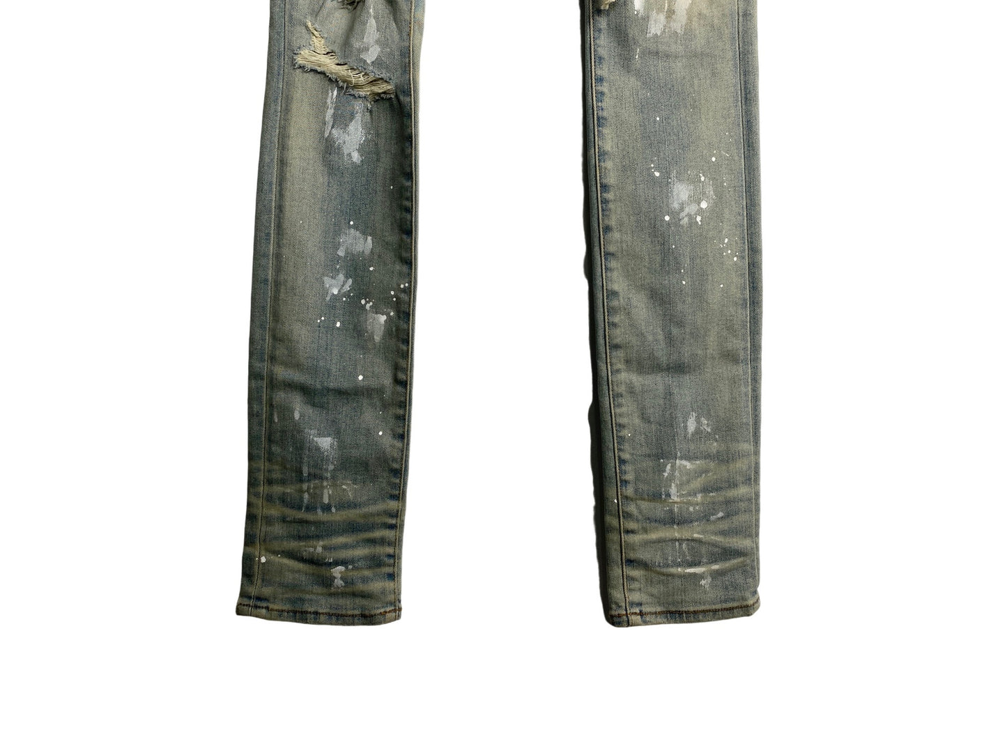 Amiri Destroyed Skinny Jeans Blue