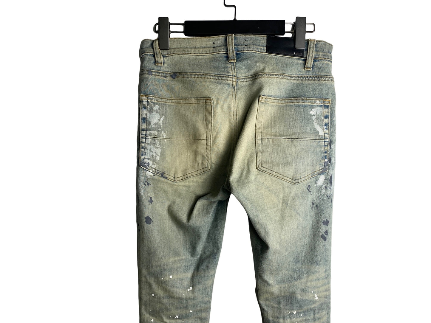Amiri Destroyed Skinny Jeans Blue
