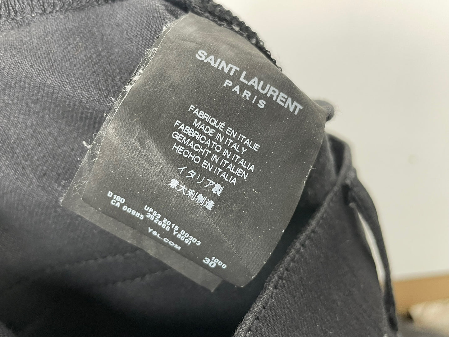 Saint Laurent SLP 5-zips Leather Skinny Jeans 15AW