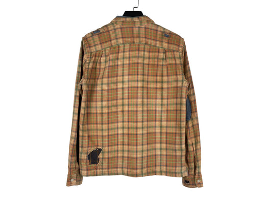 RRL Repaired Plaid Twill Camp Shirt