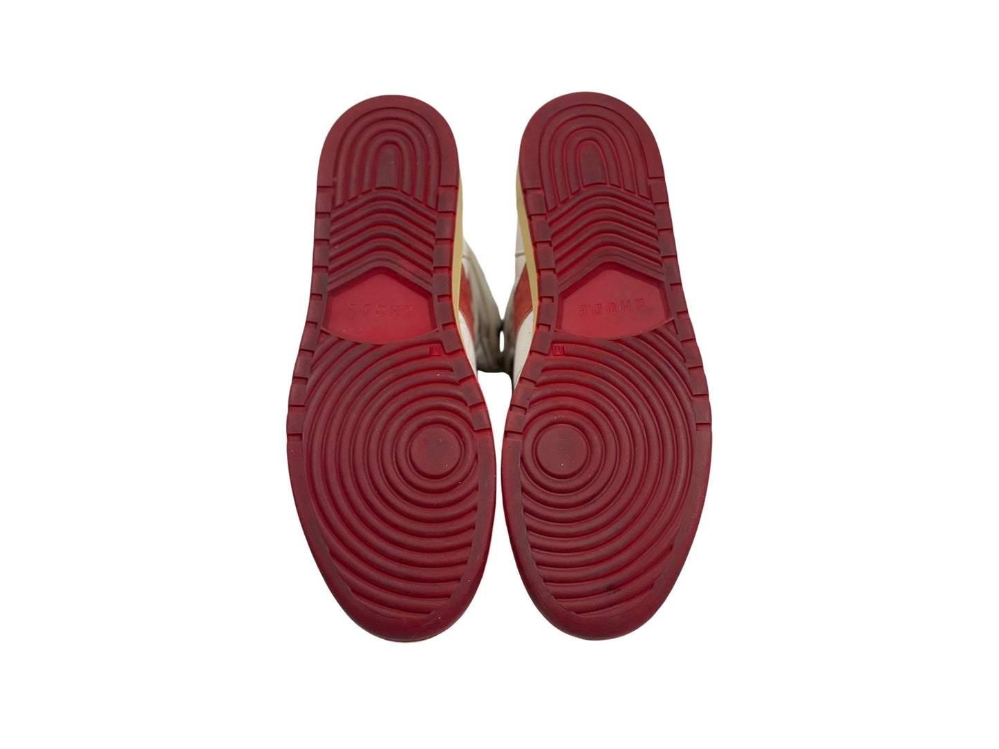Rhude Rhecess High Sneakers White Red