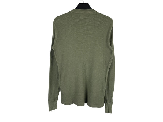 RRL Garment-Dyed Waffle-Knit Henley Shirt
