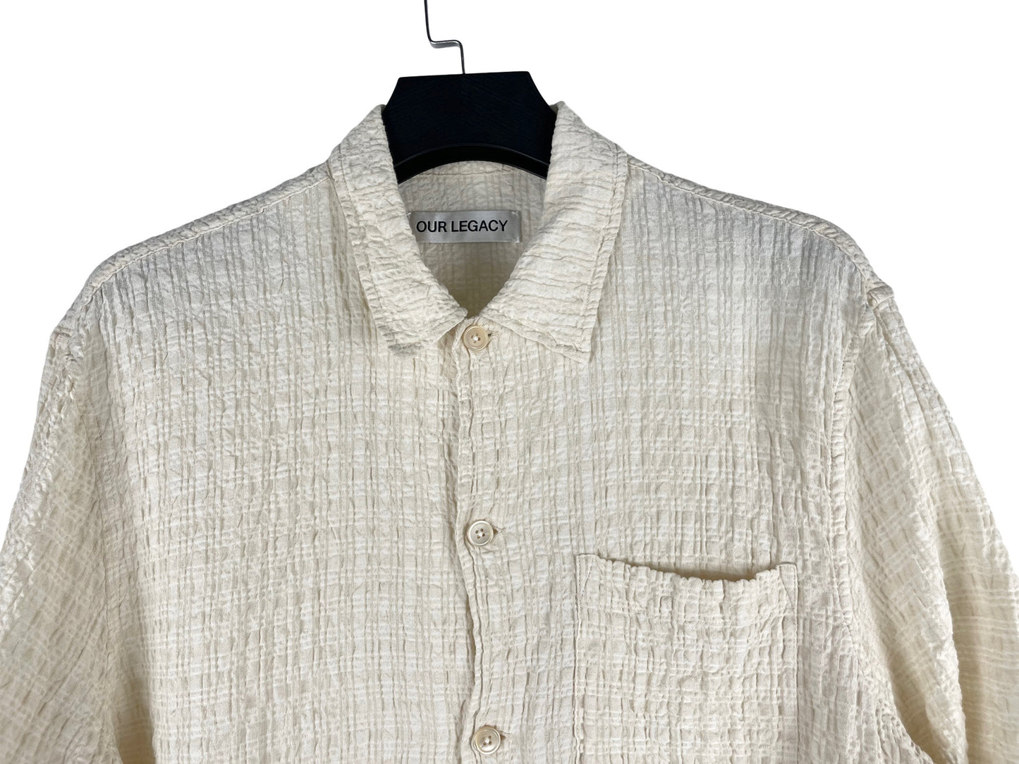 Our Legacy Box Shirt in Ecru Cotton Linen