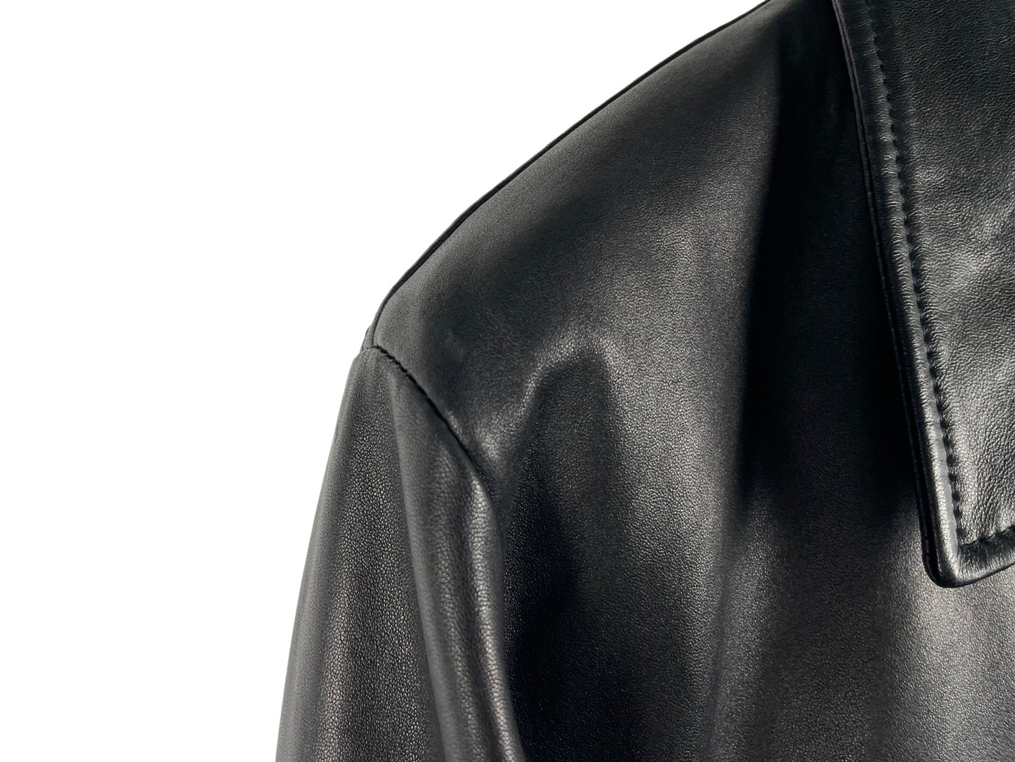 AMIRI Embroidered Collar Leather Jacket