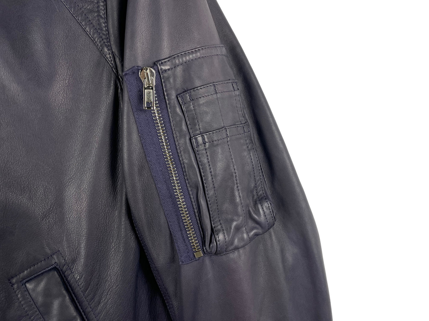 Rick Owens Lambskin Leather MA-1 Bomber Jacket AW17