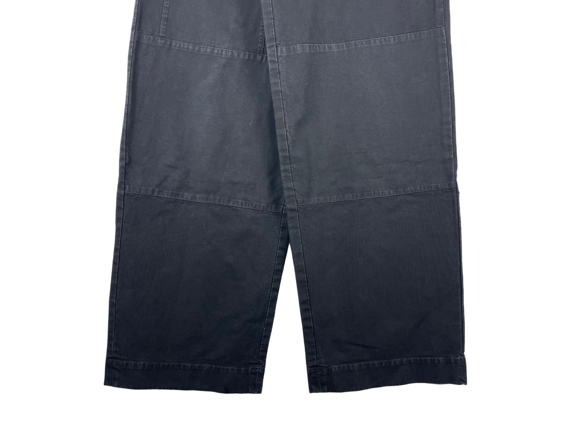 Dries Van Noten SS22 Strap Black Denim Wide-Leg Pants