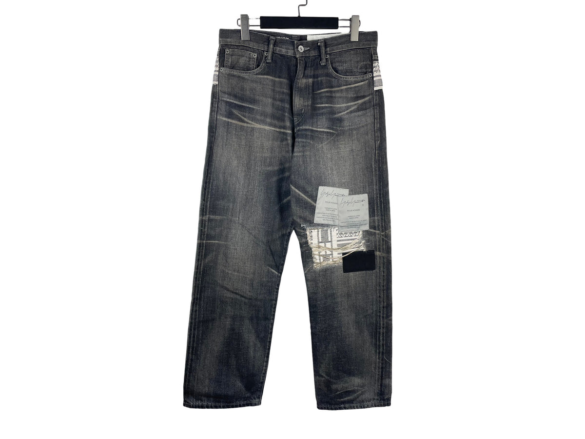 Yohji Yamamoto x Neighborhood AW25 252 DP Basic Distressed Patch Jeans