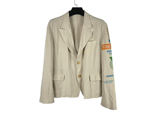 Yohji Yamamoto SS93 Linen Slogan Blazer