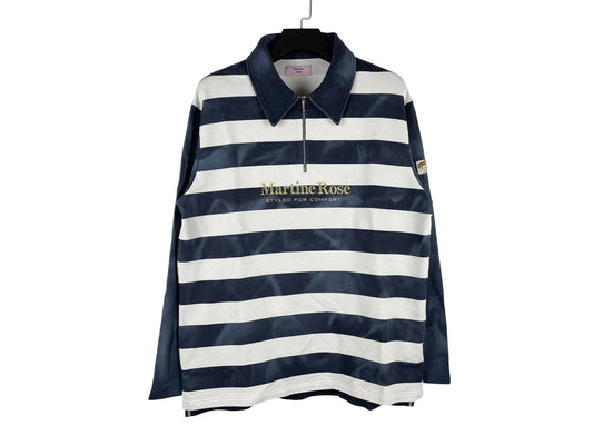 Martine Rose SS24 Embroidered Striped Polo Shirt