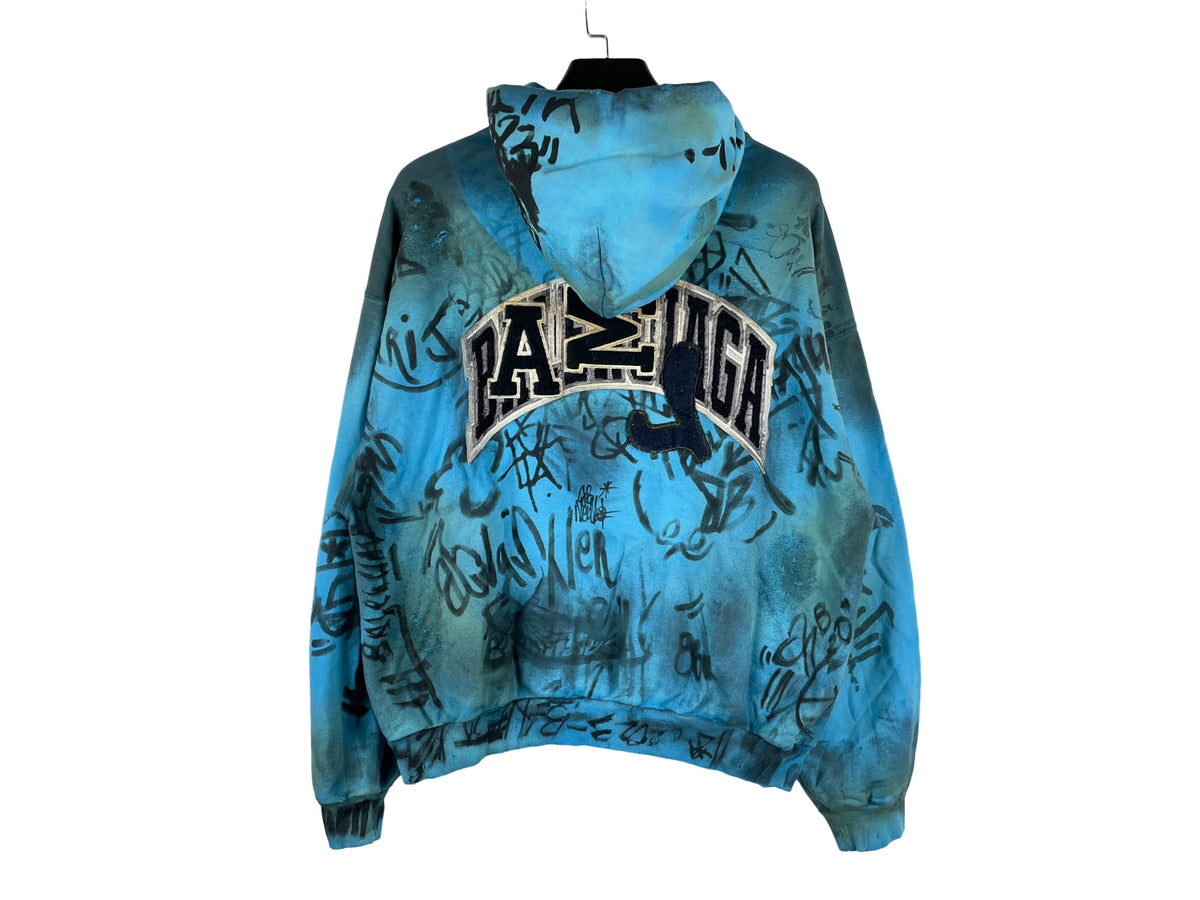 Balenciaga SS23 Graffiti Skater Zip-up Hoodie
