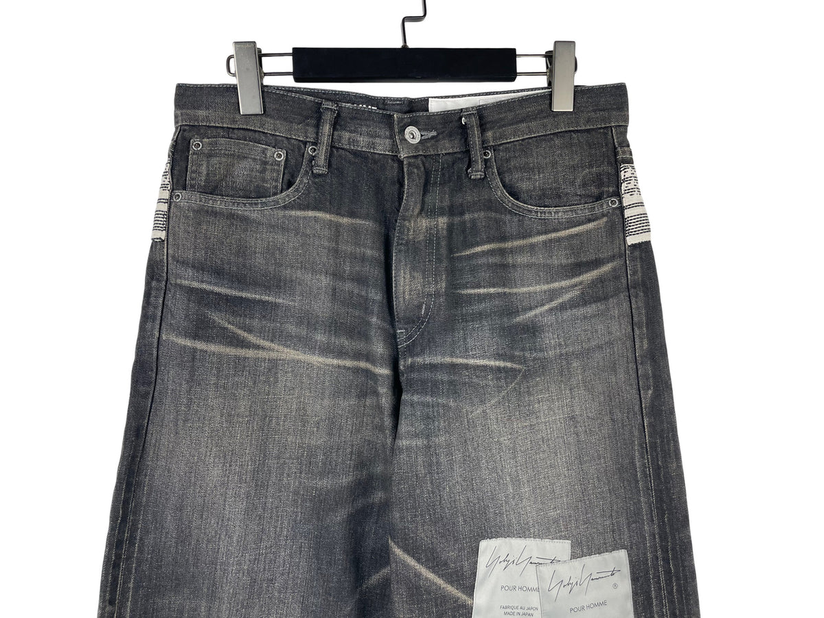 Yohji Yamamoto x Neighborhood AW25 252 DP Basic Distressed Patch Jeans
