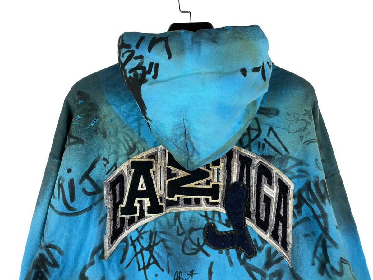 Balenciaga SS23 Graffiti Skater Zip-up Hoodie