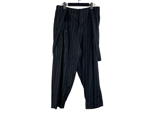 Enfants Riches Déprimes ERD Black Wool Carrot Leg Suspender Trousers FW18