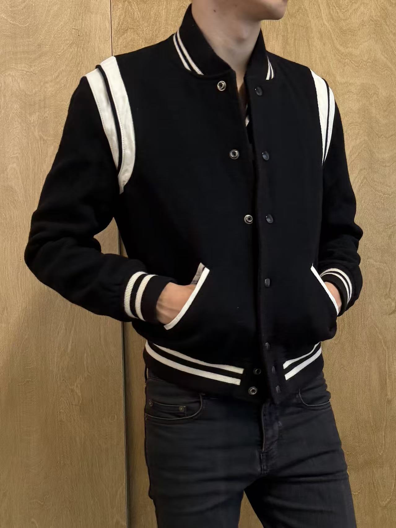 Saint Laurent Teddy Varsity Wool Jacket 2021