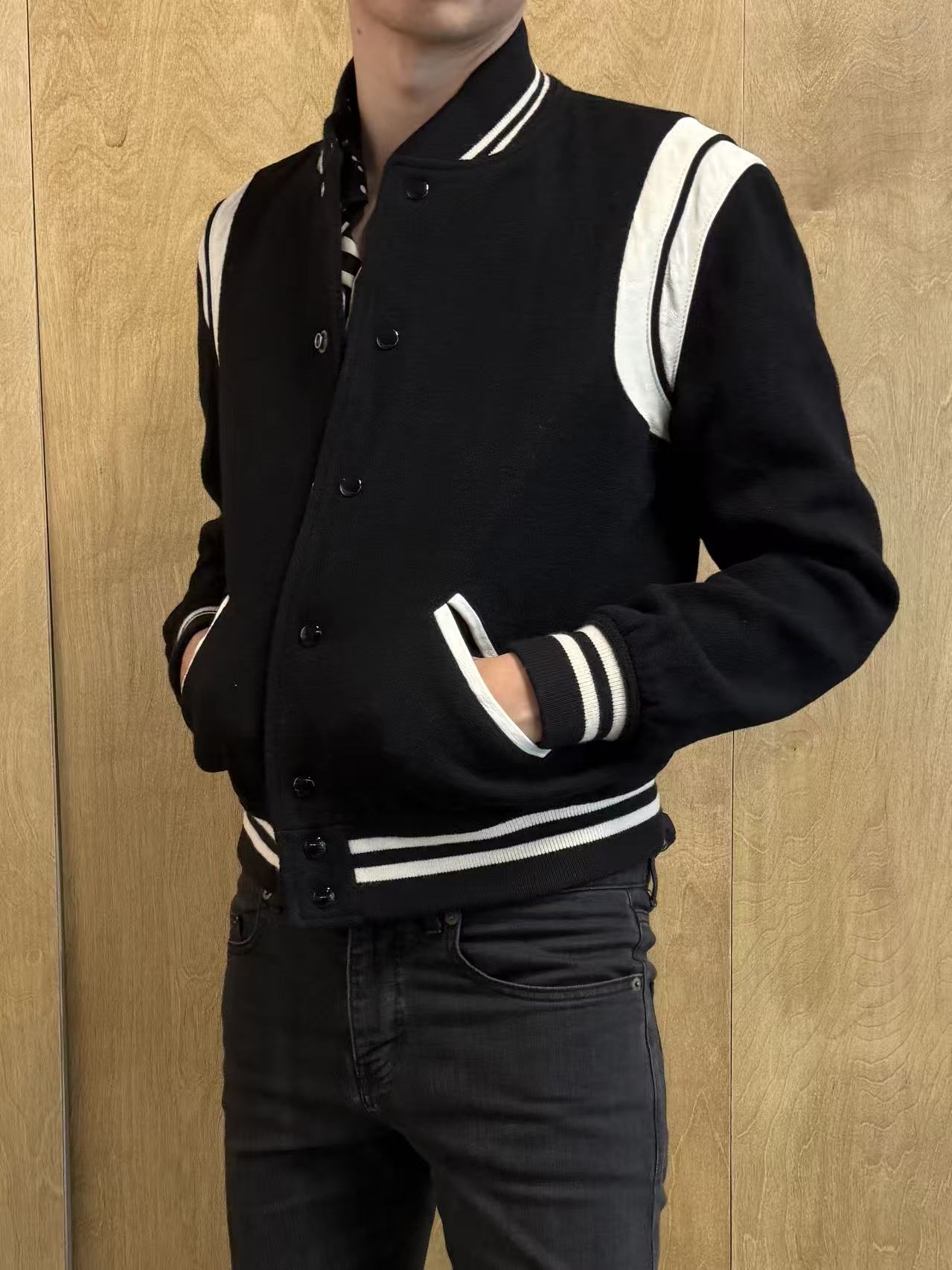 Saint Laurent Teddy Varsity Wool Jacket 2021