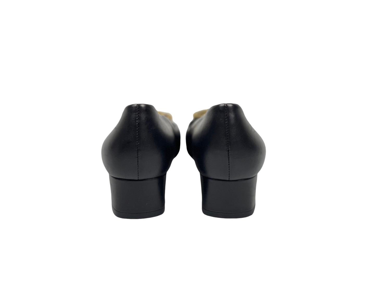 Gucci Black Patent Leather GG Interlocking Pumps Shoes