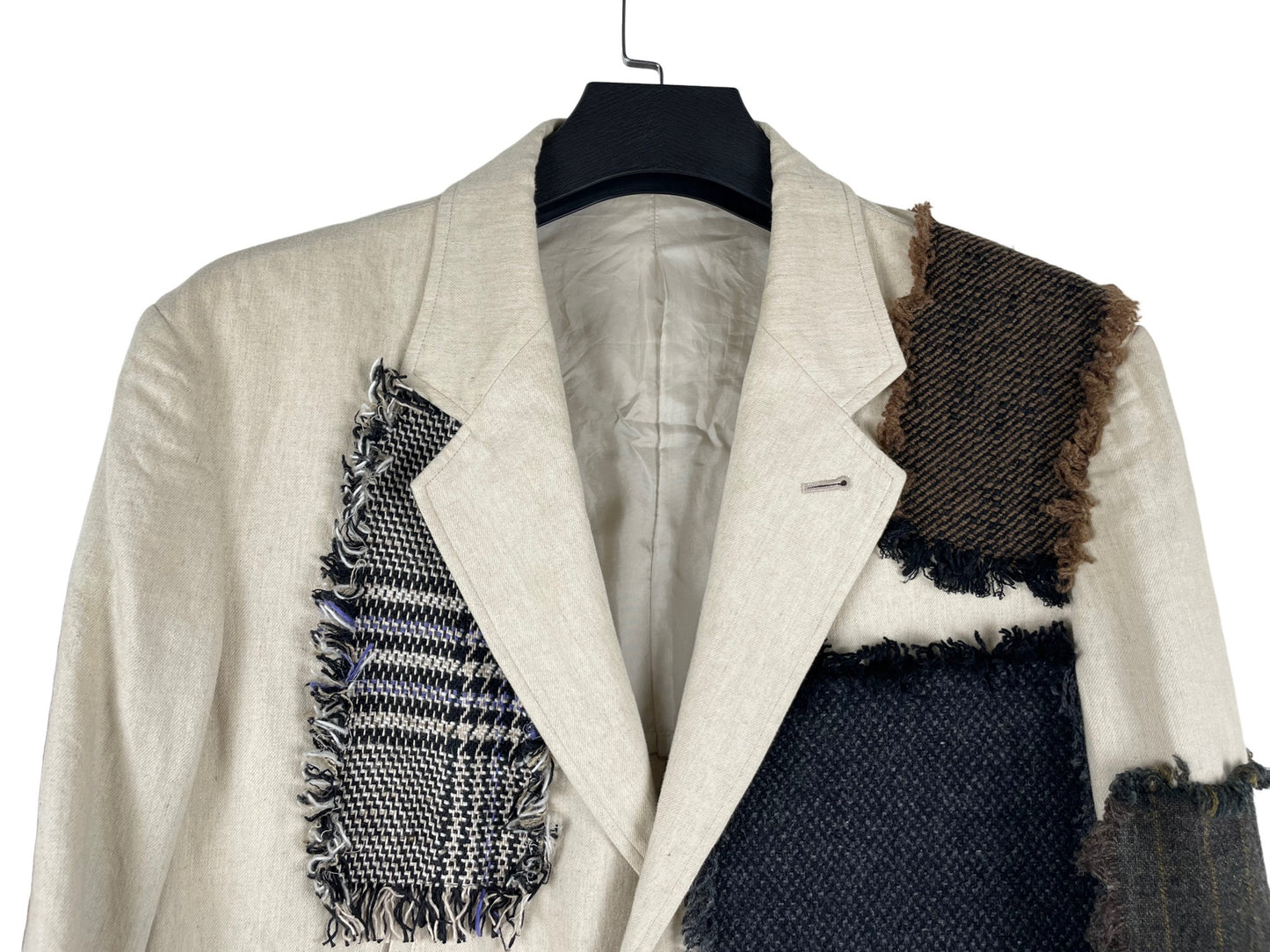 Yohji Yamamoto Patchwork Linen Blazer Jacket