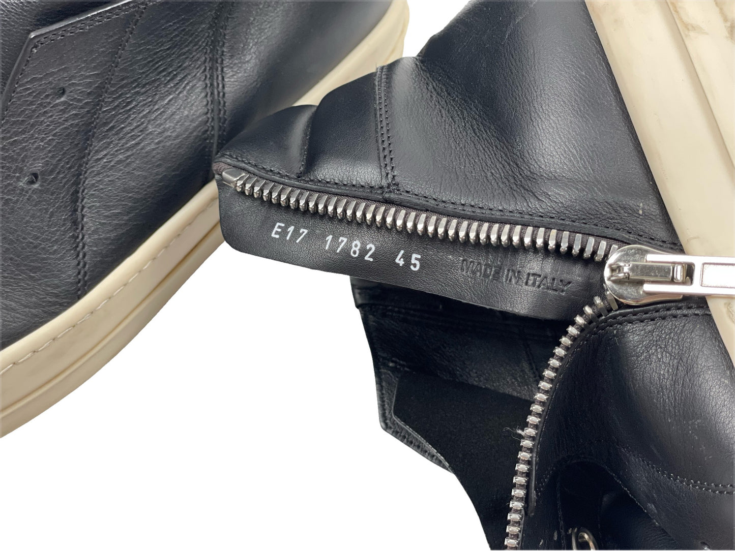 Rick Owens Island Dunk Leather Sneakers
