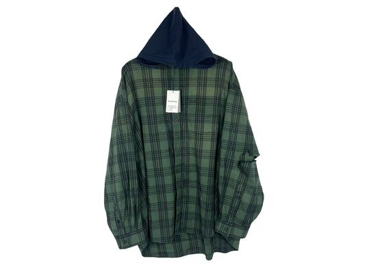 Balenciaga Checked Oversized Hooded Shirts SS24