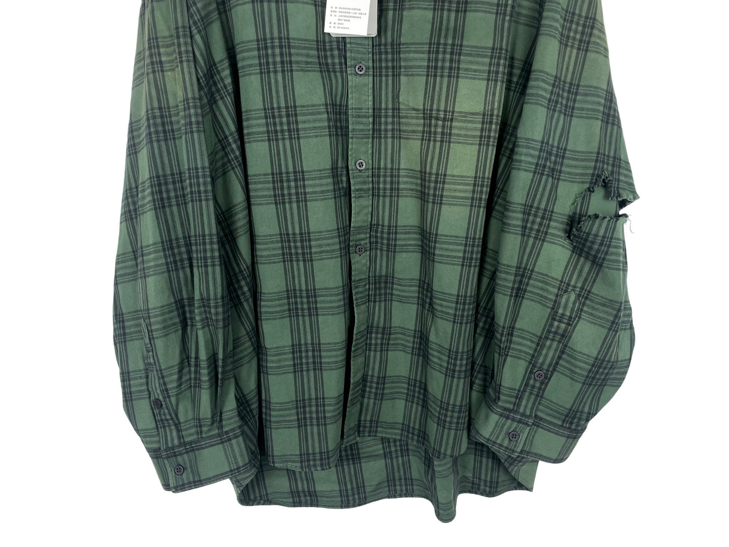 Balenciaga Checked Oversized Hooded Shirts SS24