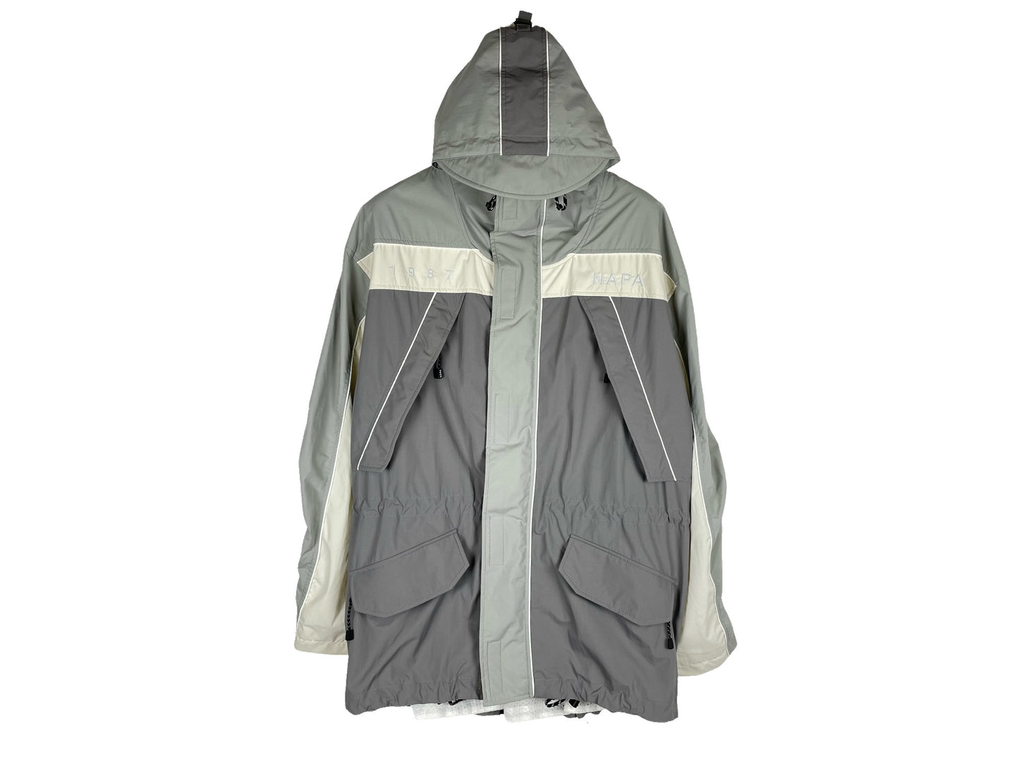 Napa by Martine Rose Epoch Grey Colour-block Shell Jacket