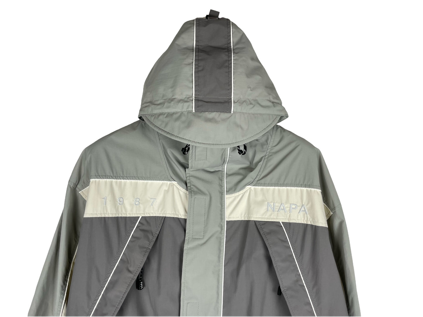 Napa by Martine Rose Epoch Grey Colour-block Shell Jacket