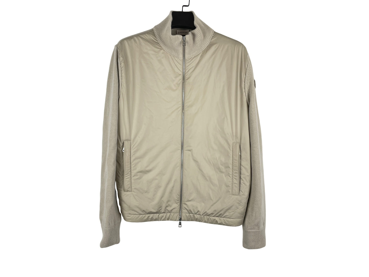 Moncler Padded Shell-Panelled Wool and Cashmere-Blend Down Zip-Up Cardigan