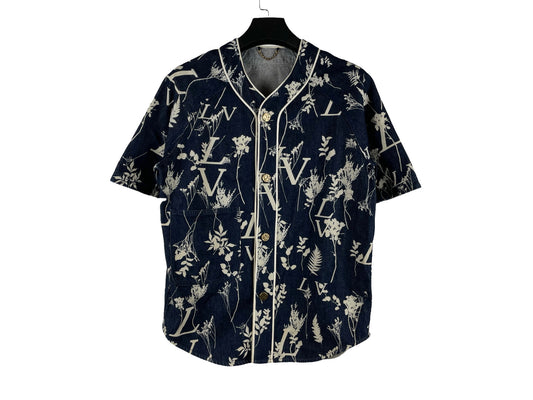 Louis Vuitton Leaf Baseball Denim Shirt