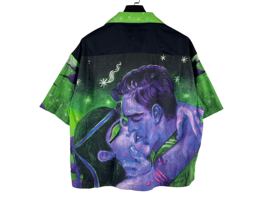 Prada Impossible True Love Green Short-Sleeve Shirt FW18