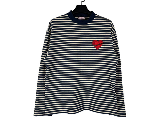 Palm Angels Pin My Heart Stripe Long Sleeve