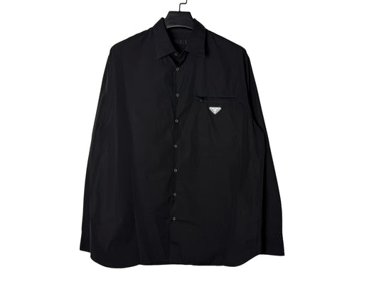 Prada Cotton Button Up Long Sleeve Shirt