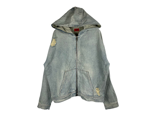 424 On Fairfax Denim Zip Hoodie Jacket SS16